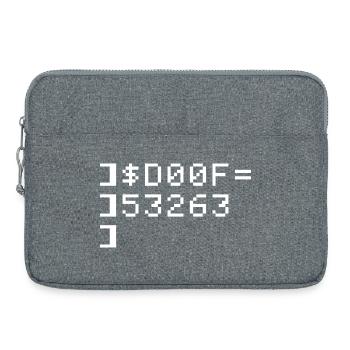 DOOF Code 8 bits Nerd Terminal Pixel Retro - Sacoche pour ordinateur portable 15 pouces - gris chiné - Devant