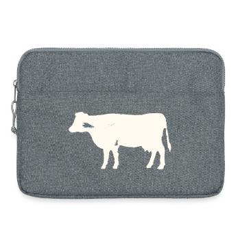 Cow - Vintage - Laptop bag 15" - heather grey - Front