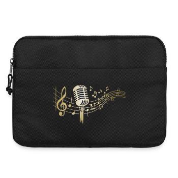 Sänger Mikrofon Karaoke Musiker Mikrophon Singen - Laptoptasche 15" - Schwarz - Vorne