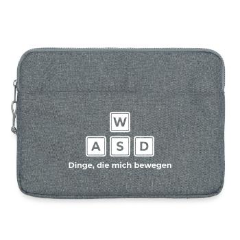 Dinge, die mich bewegen WASD PC Tastatur - Laptoptasche 15" - Grau meliert - Vorne