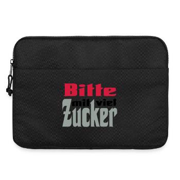 Bitte viel Zucker - Laptoptasche 15" - Schwarz - Vorne