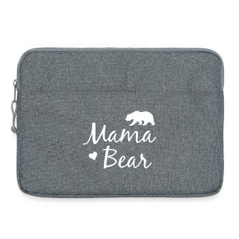 Mama Bär - Mama Bear - Laptoptasche 15" - Grau meliert - Vorne