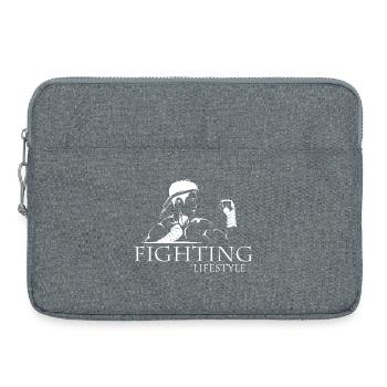 Muay Thai Lifestyle Arts Martiaux Symbole Symbole Symbole Logo - Sacoche pour ordinateur portable 15 pouces - gris chiné - Devant