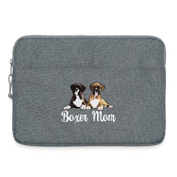 Boxer Chien Boxer Maman - Sacoche pour ordinateur portable 15 pouces - gris chiné - Devant