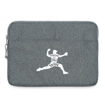 Baseball Spruch - Laptoptasche 15" - Grau meliert - Vorne