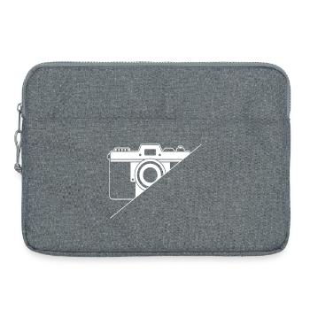 Kamermann Retro Kamera Design für Fotografen - Laptoptasche 15" - Grau meliert - Vorne