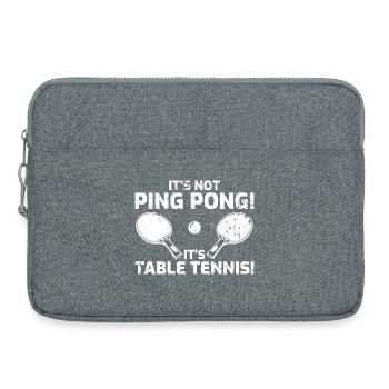 Tischtennis Witz - Laptoptasche 15" - Grau meliert - Vorne