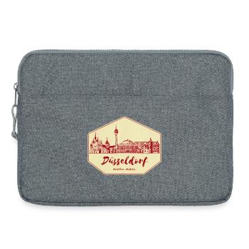 Düsseldorf Skyline Badge - Laptoptasche 15" - Grau meliert - Vorne