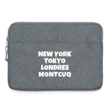 commune Française, Montcuq, lot - Sacoche pour ordinateur portable 15 pouces - gris chiné - Devant