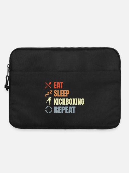 Eat Sleep Kickbox Repeat - Laptoptasche 15" - Schwarz