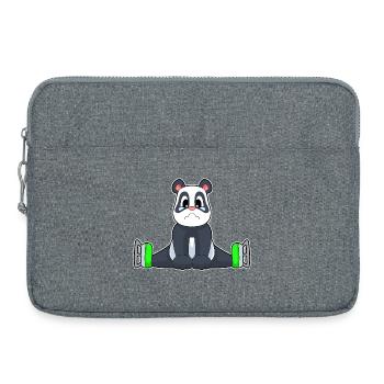 Patins à glace Panda - Sacoche pour ordinateur portable 15 pouces - gris chiné - Devant