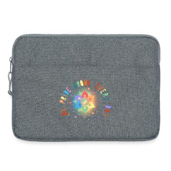 Fleur avec symbole biblique pour la fierté et l’appartenance - Sacoche pour ordinateur portable 15 pouces - gris chiné - Devant
