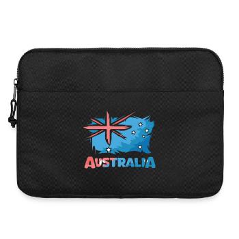 Logo de l’icône d’illustration de bande dessinée du drapeau de l’Australie - Sacoche pour ordinateur portable 15 pouces - noir - Devant