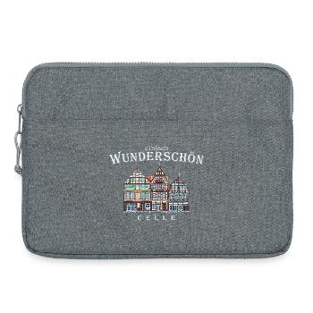 Celle, Basse-Saxe, Maisons à colombages, Allemagne - Sacoche pour ordinateur portable 15 pouces - gris chiné - Devant