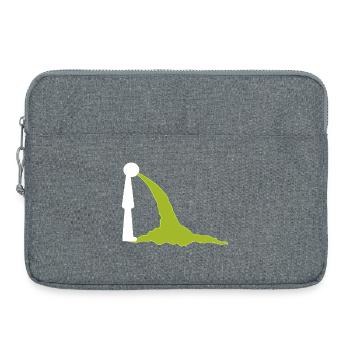 Motif de consommation d’alcool - Vomir - Escalade et crash - Sacoche pour ordinateur portable 15 pouces - gris chiné - Devant