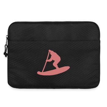 Minimalistische Stand Up Paddle Silhouette - Laptoptasche 15" - Schwarz - Vorne