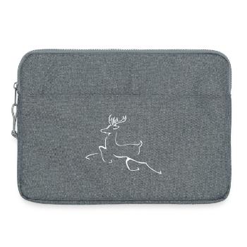Rentier Silhouette | reindeer stylish - Laptoptasche 15" - Grau meliert - Vorne
