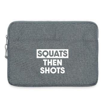 Squats then shots - Laptop bag 15" - heather grey - Front