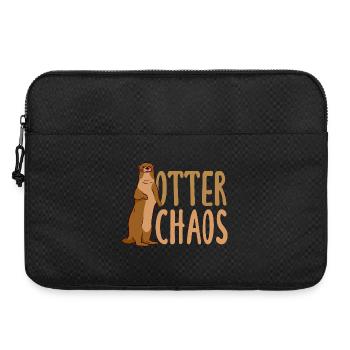 Pun Sea Otter Cartoon - Laptop bag 15" - black - Front