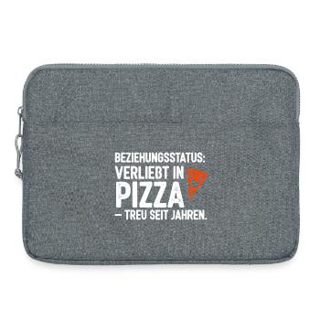 Beziehungsstatus Verliebt in Pizza - Laptoptasche 15" - Grau meliert - Vorne