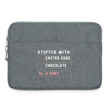 Gender Reveal Easter Mom-to-be - Laptop bag 15" - heather grey - Front