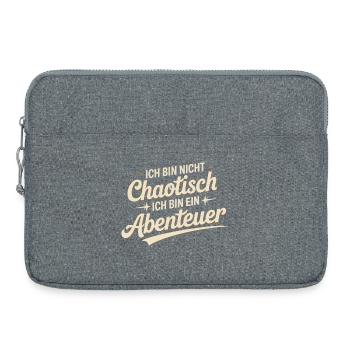 Je ne suis pas chaotique, je suis une aventure - Sacoche pour ordinateur portable 15 pouces - gris chiné - Devant