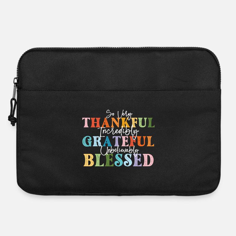 So Very Thankful Grateful Fall - Laptop bag 15" - black