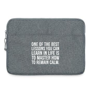 one of the best lessons you can learn in life - Laptop bag 15" - heather grey - Front
