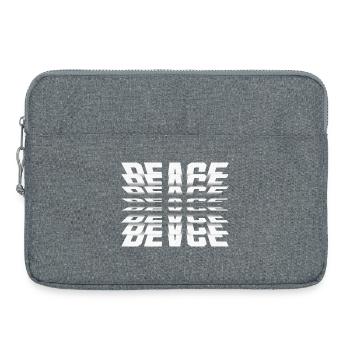 Spiegel Frieden Typografie - Laptoptasche 15" - Grau meliert - Vorne