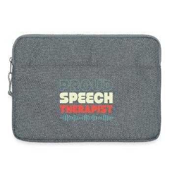 Orthophoniste, orthophoniste, orthophonie - Sacoche pour ordinateur portable 15 pouces - gris chiné - Devant