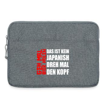 Geh Mal Bier Holen Humor Bierfans Pils Freibier - Laptoptasche 15" - Grau meliert - Vorne
