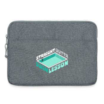 Swim Instructor Straight Outta Swim Lesson - Laptop bag 15" - heather grey - Front