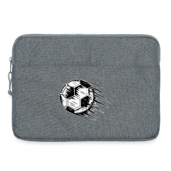 Fußball in Flug  - Laptoptasche 15" - Grau meliert - Vorne