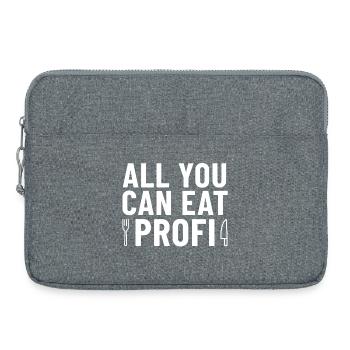 All You Can Eat professional knife fork - Laptop bag 15" - heather grey - Front