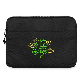 Enjoy The Little Things Dankbarkeit Achtsamkeit - Laptoptasche 15" - Schwarz - Vorne