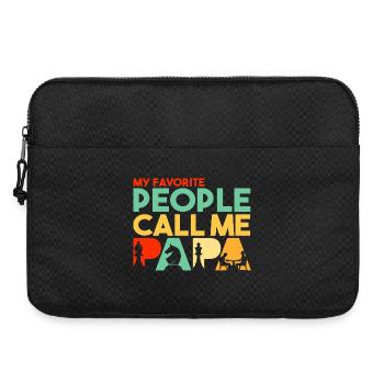 Meine Lieblingsleute nennen mich Papa Schachspieler-Geschenk - Laptoptasche 15" - Schwarz - Vorne