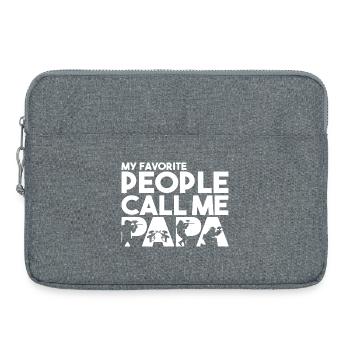 Mes personnes préférées m’appellent Papa Papa du Paintball - Sacoche pour ordinateur portable 15 pouces - gris chiné - Devant