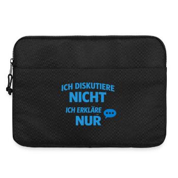 Ich erkläre nur Typografie Blau - Laptoptasche 15" - Schwarz - Vorne
