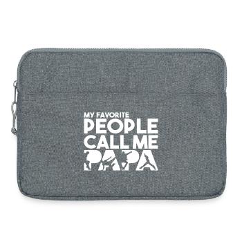 My Favorite People Call Me Papa Parkour Dad - Laptop bag 15" - heather grey - Front