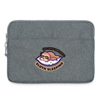 Do Not Disturb Faultier Schlaf - Laptoptasche 15" - Grau meliert - Vorne