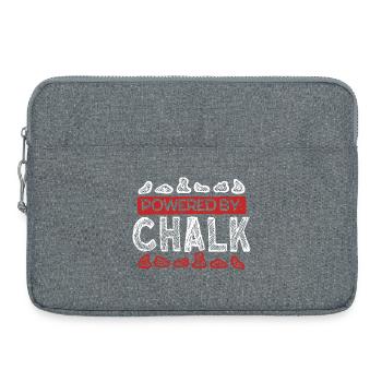 Indoor Klettern Indoorklettern Powered By Chalk - Laptoptasche 15" - Grau meliert - Vorne