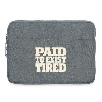 Burnt-out millennial, tired adult, - Laptop bag 15" - heather grey - Front