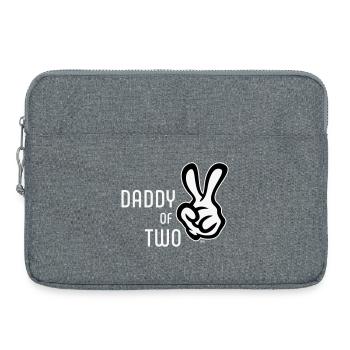Daddy Of Two (Papa / Father / Victory / NEG 2C) - Laptop bag 15" - heather grey - Front