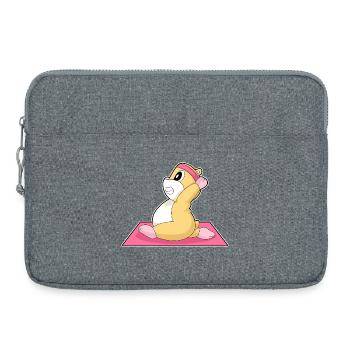 Hamster Yoga Fitness Gymnastics - Laptop bag 15" - heather grey - Front