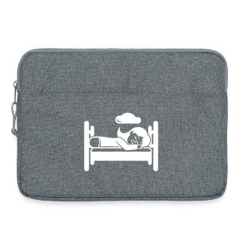 Sleeping Tired - Laptop bag 15" - heather grey - Front