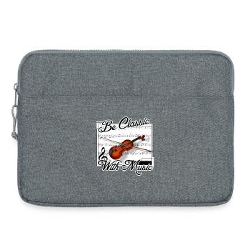 Be classic with Music - Laptop bag 15" - heather grey - Front