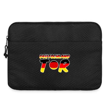 Deutschland Tor Fußball, WM, Sport, Geschenk - Laptoptasche 15" - Schwarz - Vorne