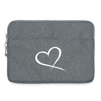 Herz Design Liebe - Laptoptasche 15" - Grau meliert - Vorne