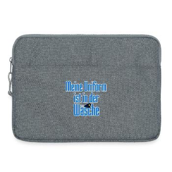 Uniform Wäsche Polizei Polizist lustig Spruch - Laptoptasche 15" - Grau meliert - Vorne