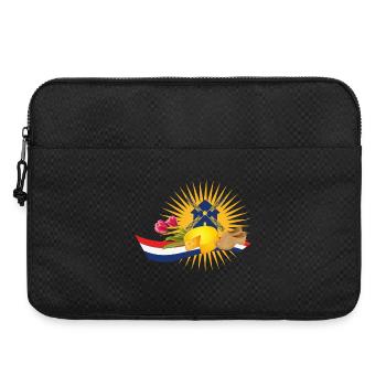 Windmühle mit Tulpen ,Clogs und holländischen Käse - Laptoptasche 15" - Schwarz - Vorne